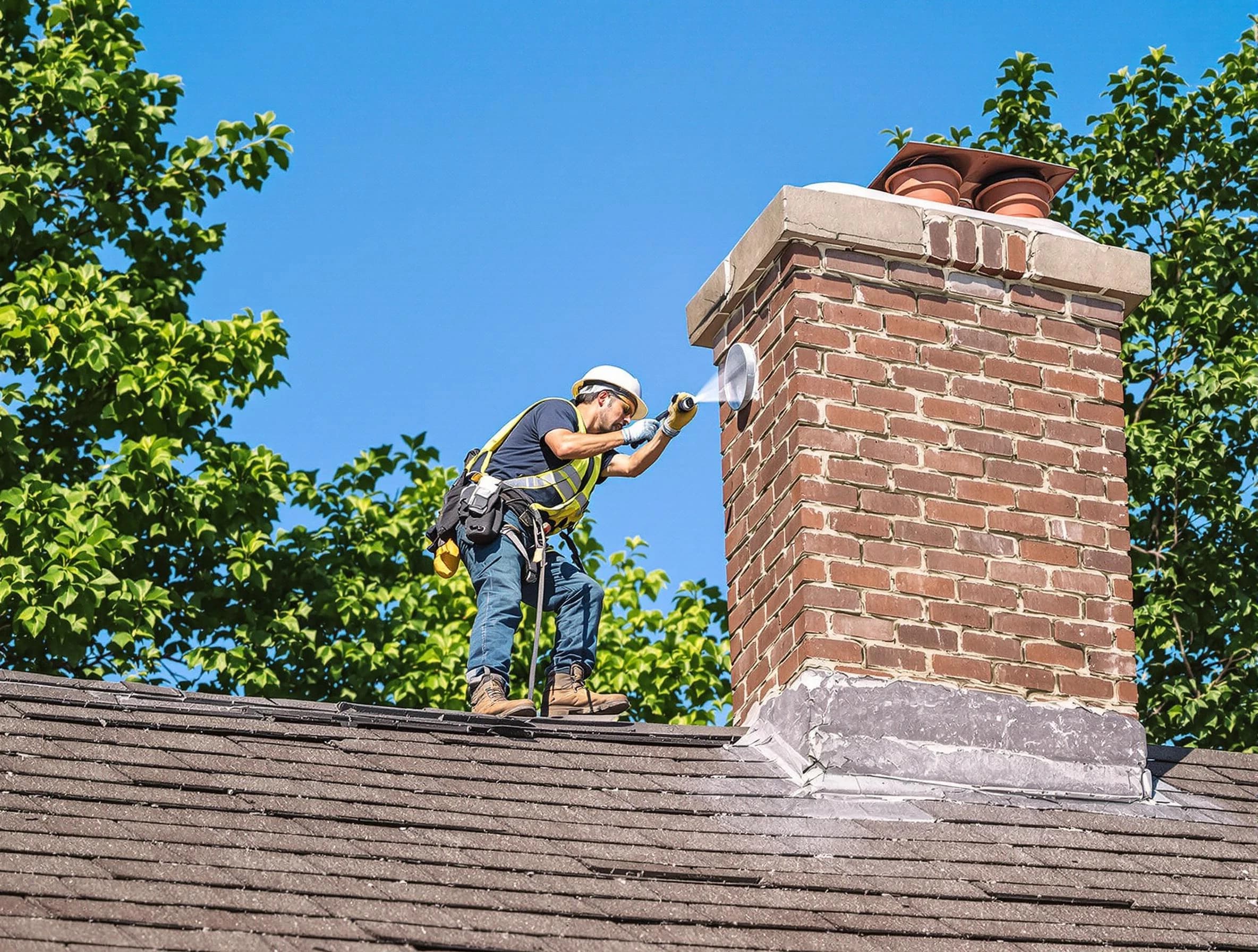 Pelham Chimney Sweep performing an inspection with advanced tools in Pelham, AL