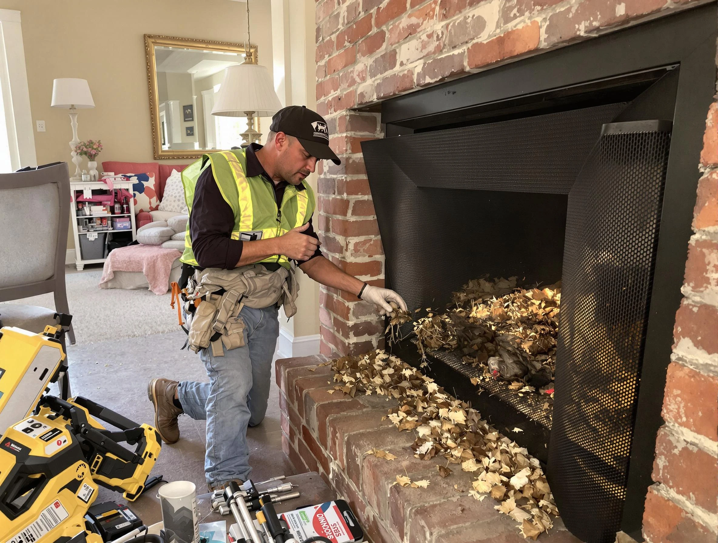 Safe screening installation by Pelham Chimney Sweep in Pelham, AL