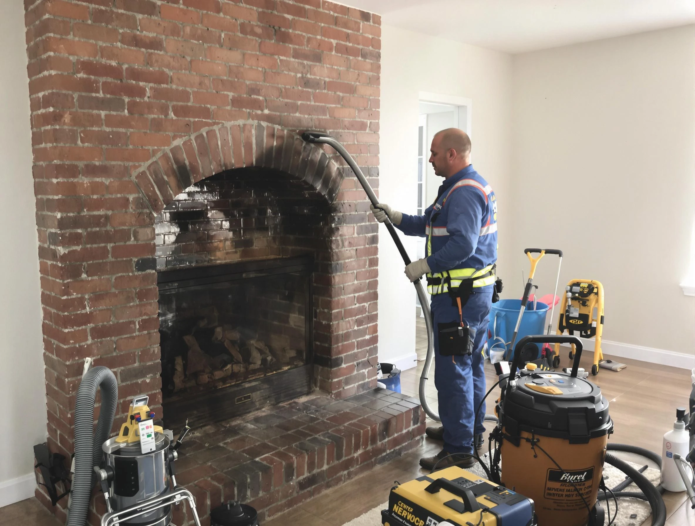 Pelham Chimney Sweep expert performing detailed chimney sweep in Pelham, AL